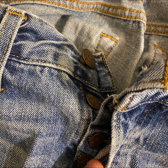 MEN, RIPPED SLIM STRAIGHT BLUE JEAN, 30 X 30 - Picture 4 of 6